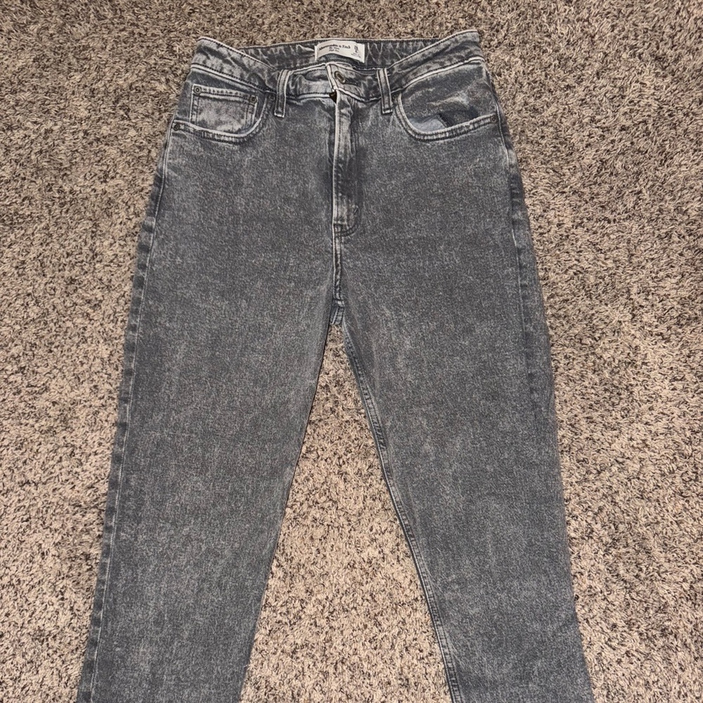 Abercrombie & Fitch High Rise Gray Jeans